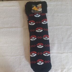 Pokemon Slipper Socks Size 10-13 Winter Cozy Warm NWT